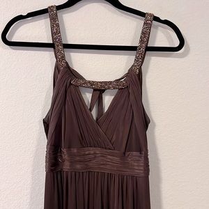 BCBG Brown floor length dress